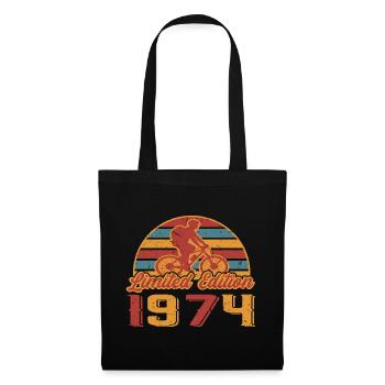 Bicycle Cyclist Bike 1974 Birthday Year of construction - Tote Bag - black - Front