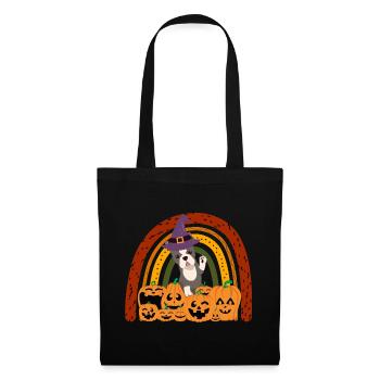 Cute Boston Terrier Halloween Costume Dog - Tote Bag - black - Front