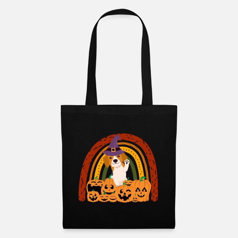 Süßer Beagle Halloween Kostüm Hund - Stoffbeutel - Schwarz