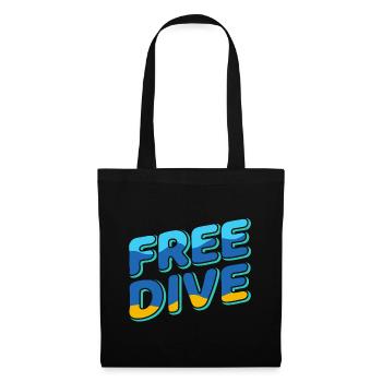 Freedive - One Breath Diving - Freediving World - Stoffbeutel - Schwarz - Vorne