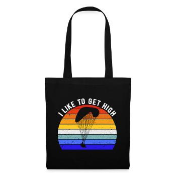 Paragliding Lover - I Like To Get High II - Tote Bag - black - Front