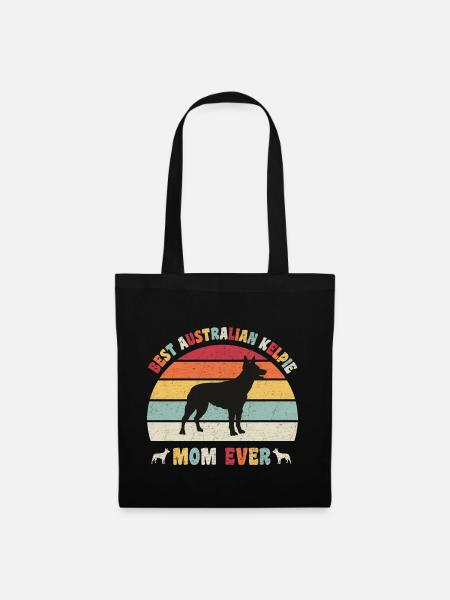 Best Australian Kelpie mom ever dog lovers vintage - Stoffbeutel - Schwarz