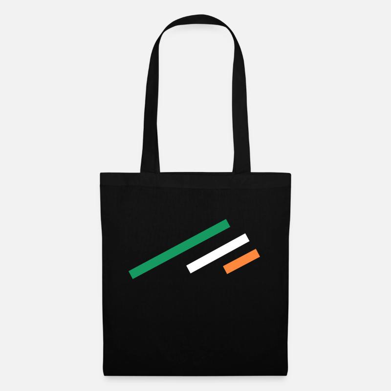 Irland Streifen - Stoffbeutel - Schwarz