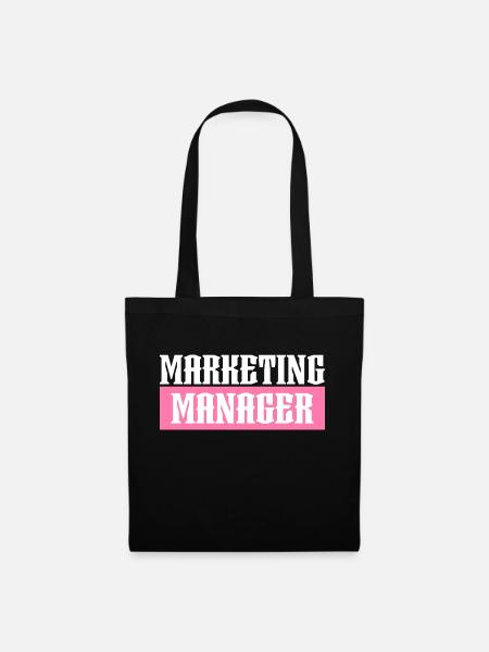 Marketing Manager rosa tshirt schwarz - Stoffbeutel - Schwarz
