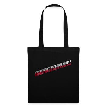 drinks from enemies skulls - Tote Bag - black - Front