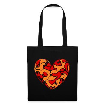 Orange Heart Heart Gift Mother's Day Mother - Tote Bag - black - Front