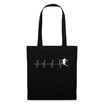 Ski Heartbeat - Sac en tissu - noir - Devant