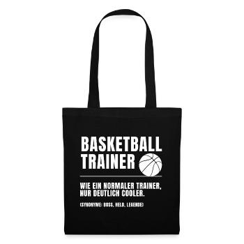 Basketball Trainer Definition - Stoffbeutel - Schwarz - Vorne