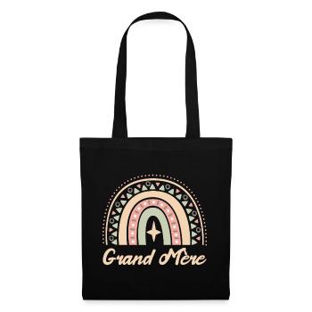 Cadeau Grand mère. Boho Rainbow Grand mère. - Sac en tissu - noir - Devant