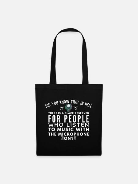 Hell's Mic Reserved for Loud Listeners - Tote Bag - black