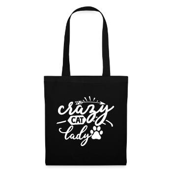 Crazy Cat Lady - Sac en tissu - noir - Devant