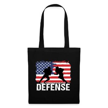 Football américain USA Défense - Sac en tissu - noir - Devant