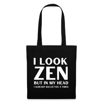 Zen Look Inneres Chaos - Stoffbeutel - Schwarz - Vorne