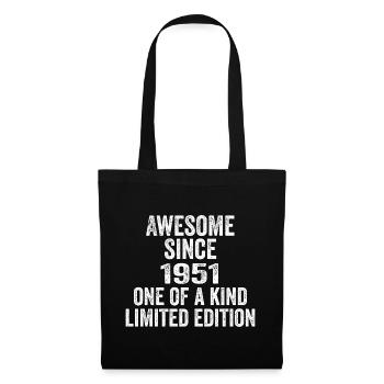 Awesome Since 1951 One Of A Kind 1951 Gift - Tote Bag - black - Front