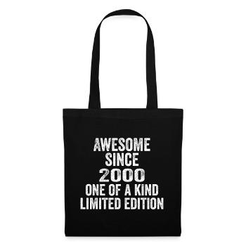 Awesome Since 2000 One Of A Kind 2000 Gift - Stoffbeutel - Schwarz - Vorne