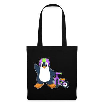 Vélo Pingouin - Sac en tissu - noir - Devant