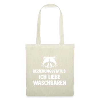 Beziehungsstatus Waschbär - Stoffbeutel - Natur - Vorne