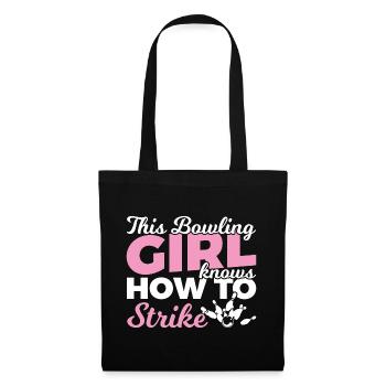 Bowling player - Tote Bag - black - Front