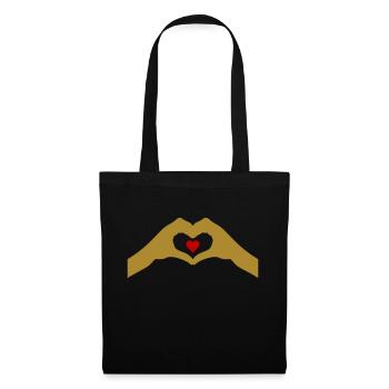 Hands Heart - Tote Bag - black - Front