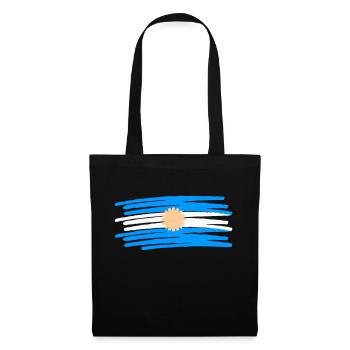 Argentinia Argentina flag flag painted painted - Tote Bag - black - Front