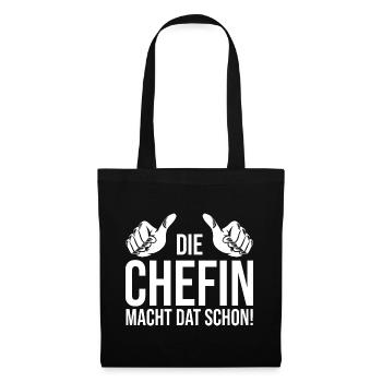 Arbeit Kollegen Büro Teamleiter Führungskraft Chef - Stoffbeutel - Schwarz - Vorne