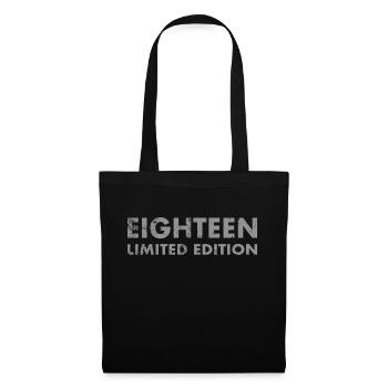 18e anniversaire Dix-huit ans 18 ans - Sac en tissu - noir - Devant