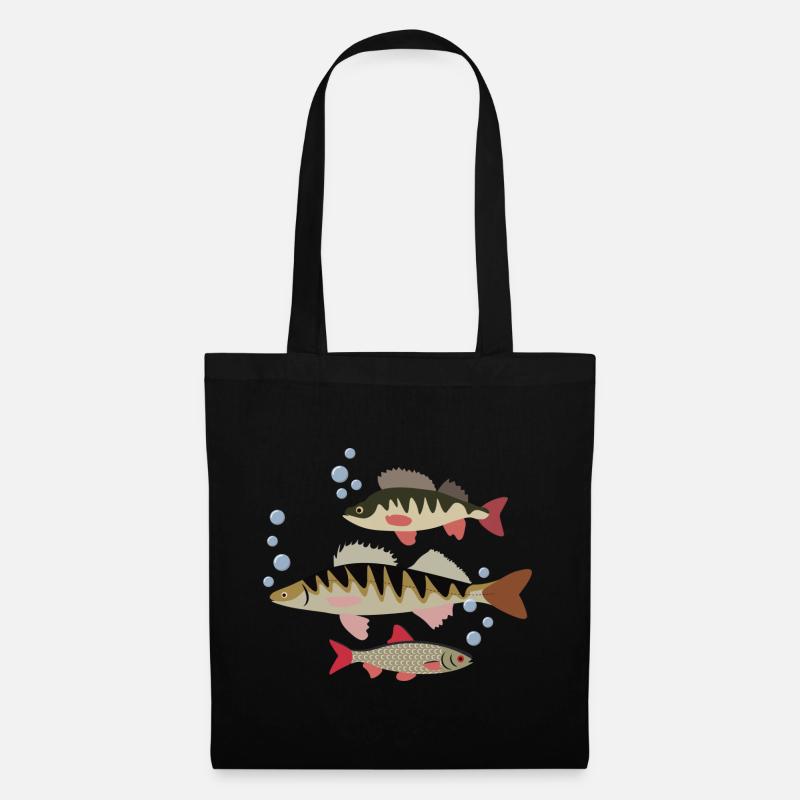 Fisch - Stoffbeutel - Schwarz
