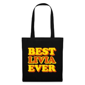 Funny gift with first name Livia - Tote Bag - black - Front