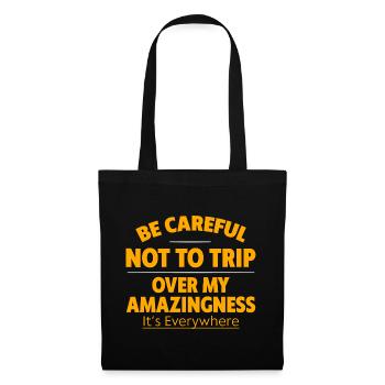 Fais attention à ne pas trébucher sur mon étonnement 4 - Sac en tissu - noir - Devant