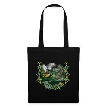 forest, hut, nature, forest dweller, nature lover, alpine pasture - Tote Bag - black - Front