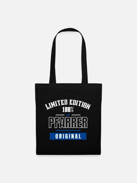 Limited Edition 100% - Pfarrer - Original - Stoffbeutel - Schwarz