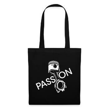 passion piston voitures moteur muscle cars symbole icône - Sac en tissu - noir - Devant