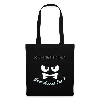 Angry Polar Bear Motif with Saying - Tote Bag - black - Front