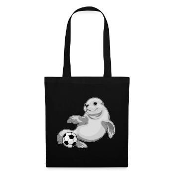 Seal Joueur De Football Football - Sac en tissu - noir - Devant