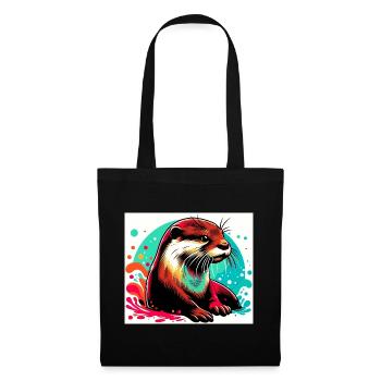 Otter - Stoffbeutel - Schwarz - Vorne