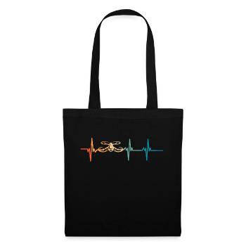 Battement de cœur drone - Sac en tissu - noir - Devant