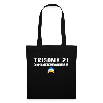 Drei Chromosomenpfeile - 3.21 Down-Syndrom - Stoffbeutel - Schwarz - Vorne