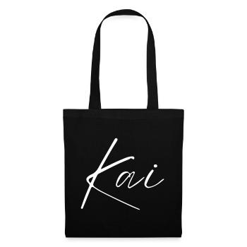 Kai Name T-Shirt Geschenk Für Männer - Stoffbeutel - Schwarz - Vorne