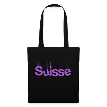 SUISSE. PAYS. GENEVE. SUISSE. HUMOUR - Sac en tissu - noir - Devant