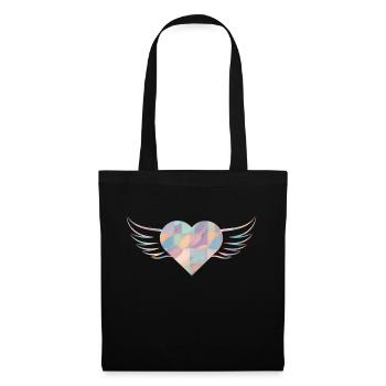 Pastel Heart with Wings - ApriNoeScor - Tote Bag - black - Front