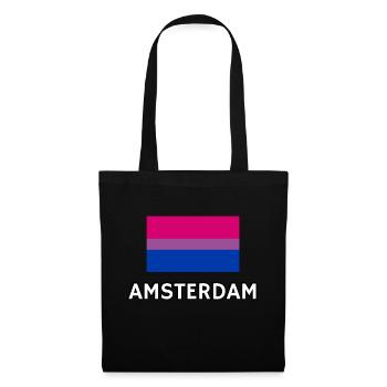 Bi Pride Flag Amsterdam - Tote Bag - black - Front