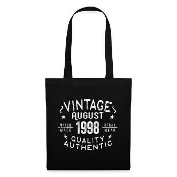 Août 1998 Cadeau d’anniversaire Août 1998 Rétro - Sac en tissu - noir - Devant