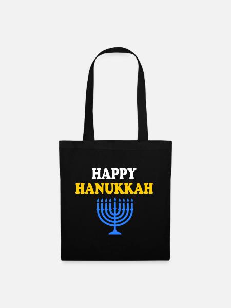 HAPPY HANUKKAH - Stoffbeutel - Schwarz