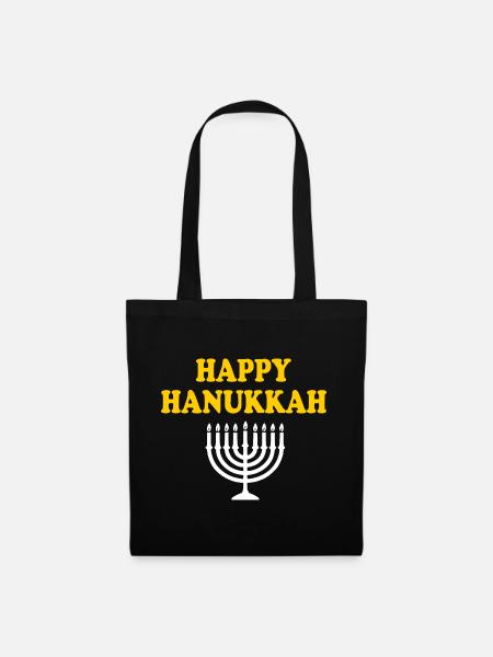 HAPPY HANUKKAH - Stoffbeutel - Schwarz