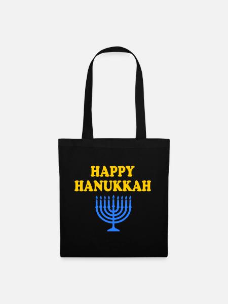 HAPPY HANUKKAH - Stoffbeutel - Schwarz