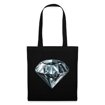 Kostbarer Diamant Edelstein - Stoffbeutel - Schwarz - Vorne