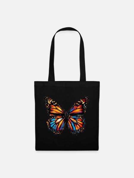 Schmetterling - Stoffbeutel - Schwarz