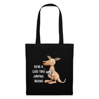 Droll kangaroo with koala bear Good Time - Tote Bag - black - Front
