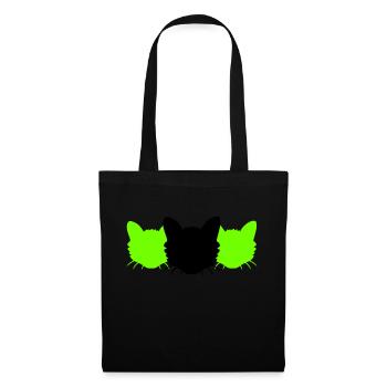 3 Chats Silhouettes Trois Amis Equipe Chefs d’équipe - Sac en tissu - noir - Devant