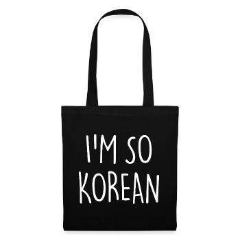 JE SUIS TELLEMENT CORÉEN - Sac en tissu - noir - Devant
